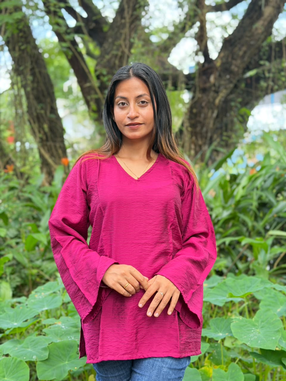 Magenta Blossom Tunic