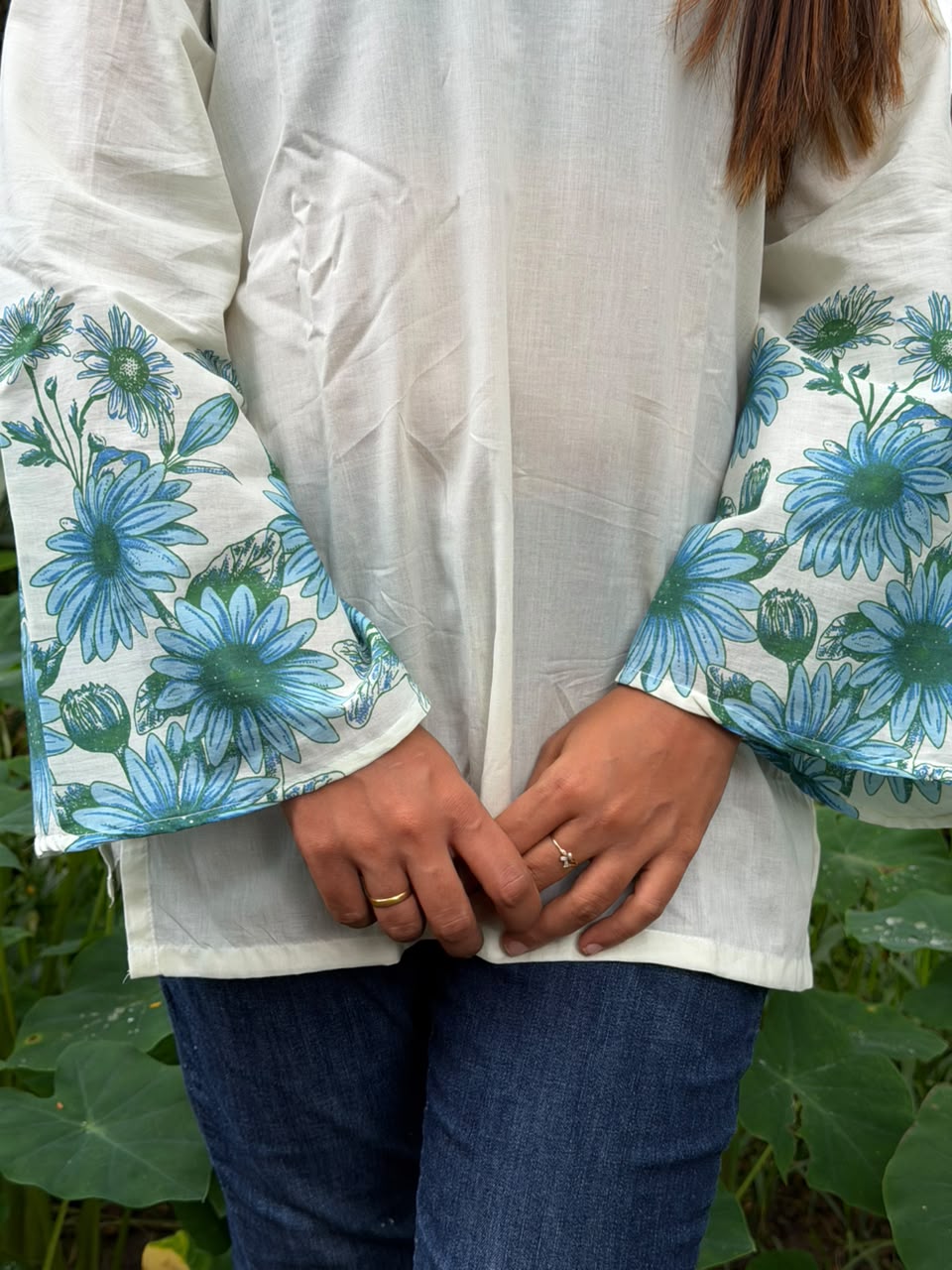 Blue Bloom Floral Kurti