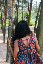 GEET ZEST PEPLUM TOP WITH KEYHOLE BACK